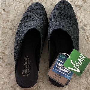 Skechers Black Slip-On Shoes